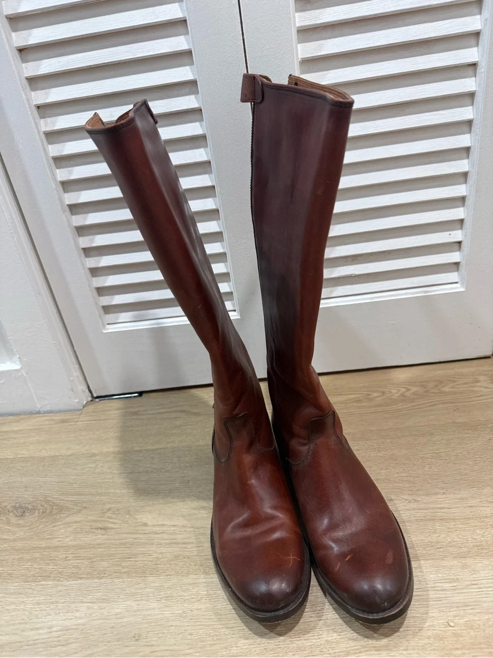 Frye Women's Over-the-Knee Riding Boots in Chestnut Brown